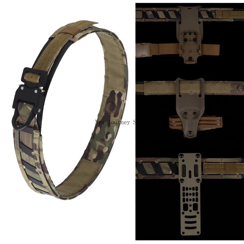 Ceinture tactique magnétique à double couche avec boucle quick pull pour pêche airsoft training