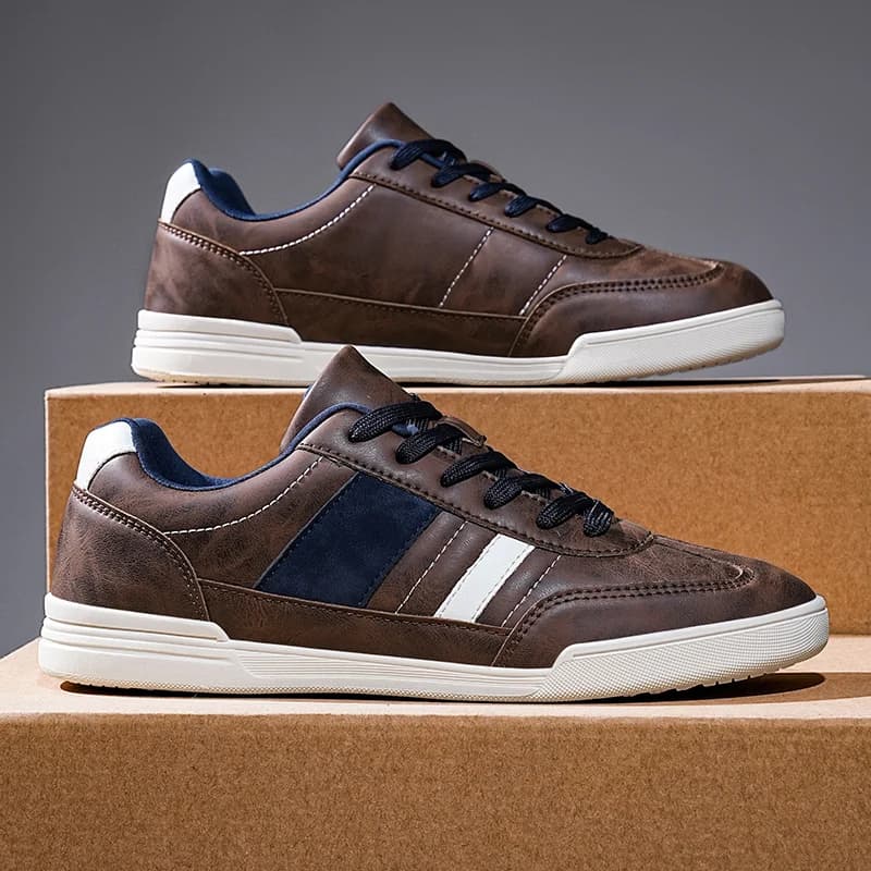 Chaussures de pêche homme à orteils larges en cuir, confortables pour marcher pieds nus, chaussures plates décontractées