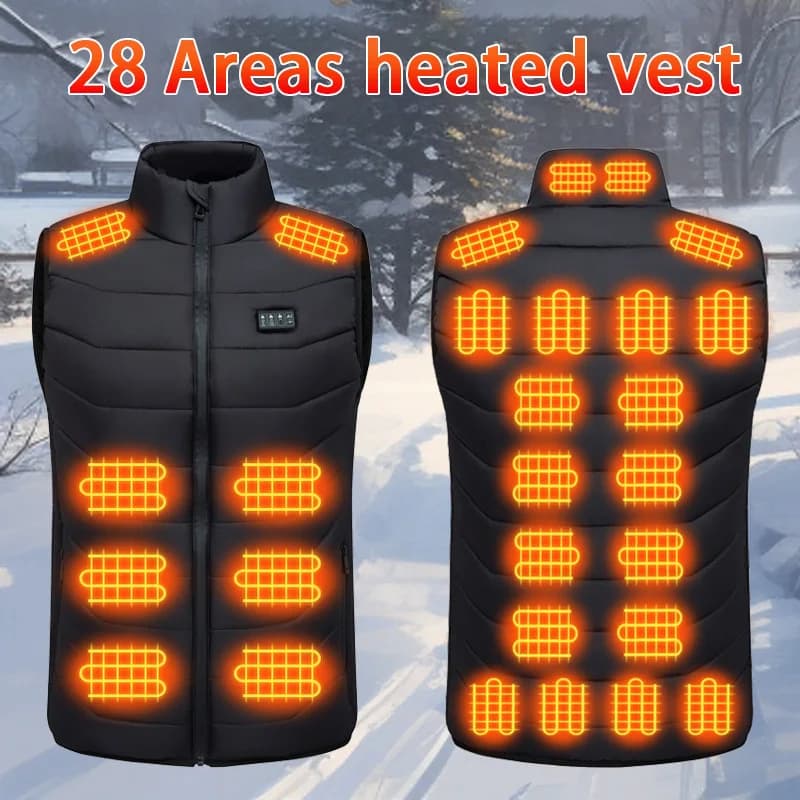 Gilet chauffant USB homme et femme pour la pêche hivernale, veste sans manches intelligente