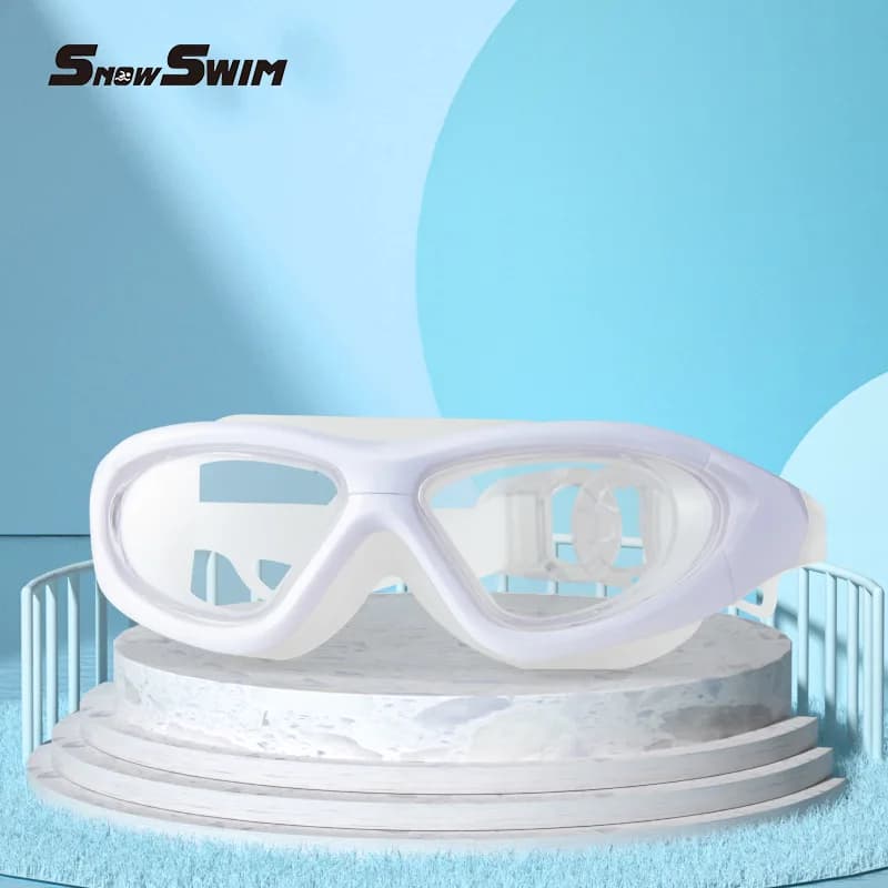 Lunettes de natation grand cadre pour myopie adulte - Corrections -1.5 à -7 avec verres anti-buée