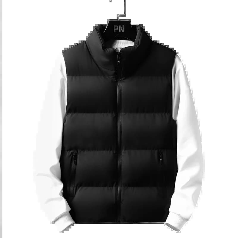 Veste sans manches 5XL homme imperméable hiver col montant manteau automne casual