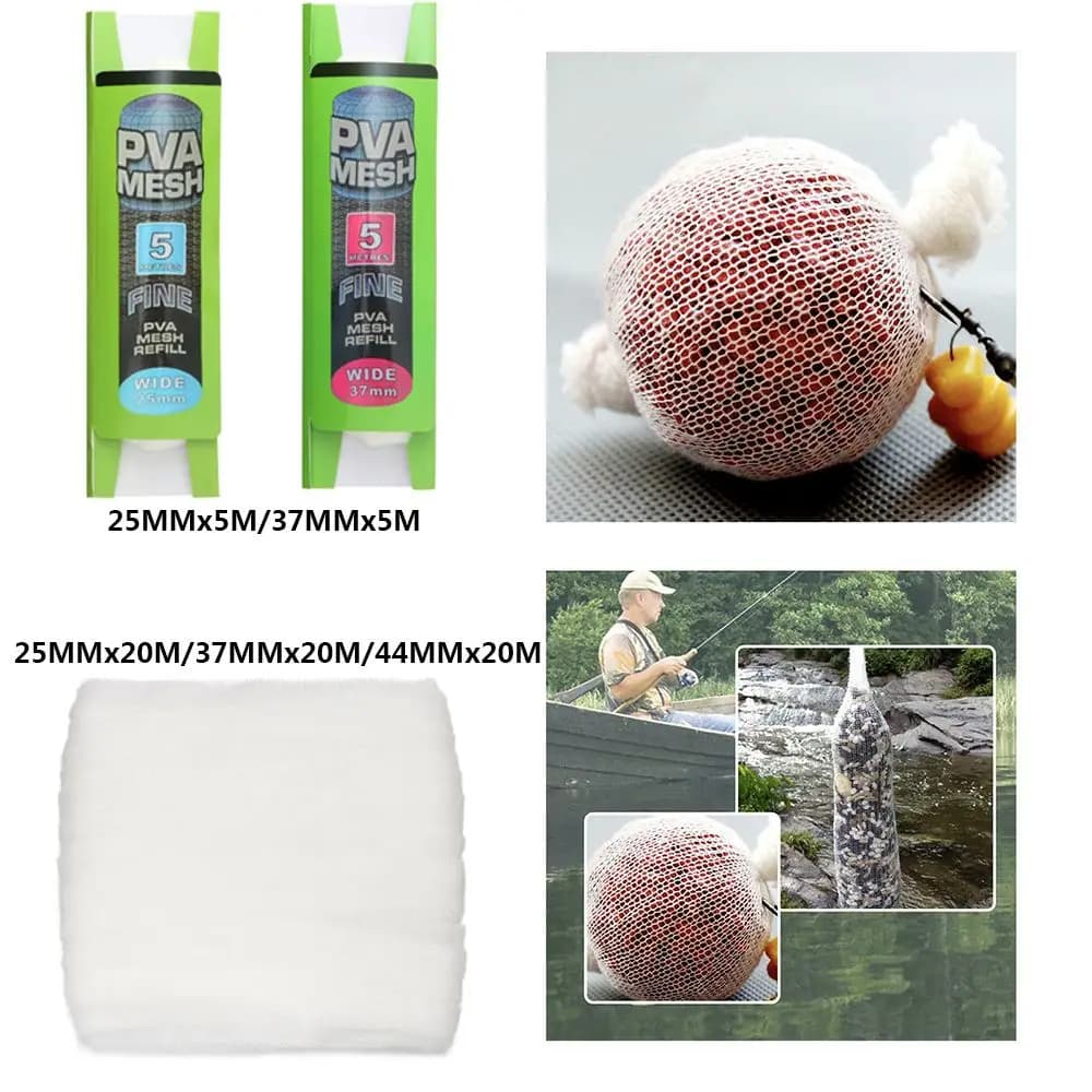 Sachet soluble PVA amorce carpe pêche au feeder enveloppe leurre mesh outils pêche rechargeable