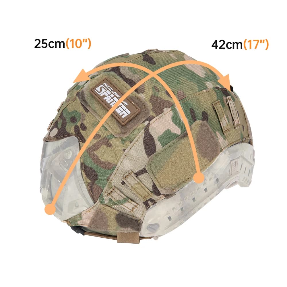 Housse tissu camouflage pour casque pêche - Accessoire airsoft adaptable pêche sportive extérieure