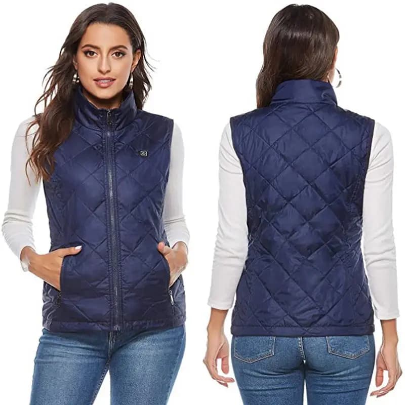 Veste chauffante femme pêche hiver 9 zones chauffantes graphene veste électrique USB camping