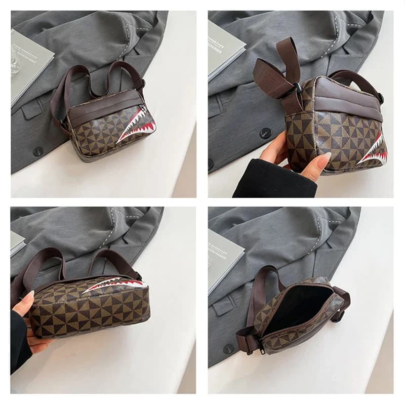 Sac bandoulière bouche requin créatif pêche porte-monnaie téléphone mode capacité