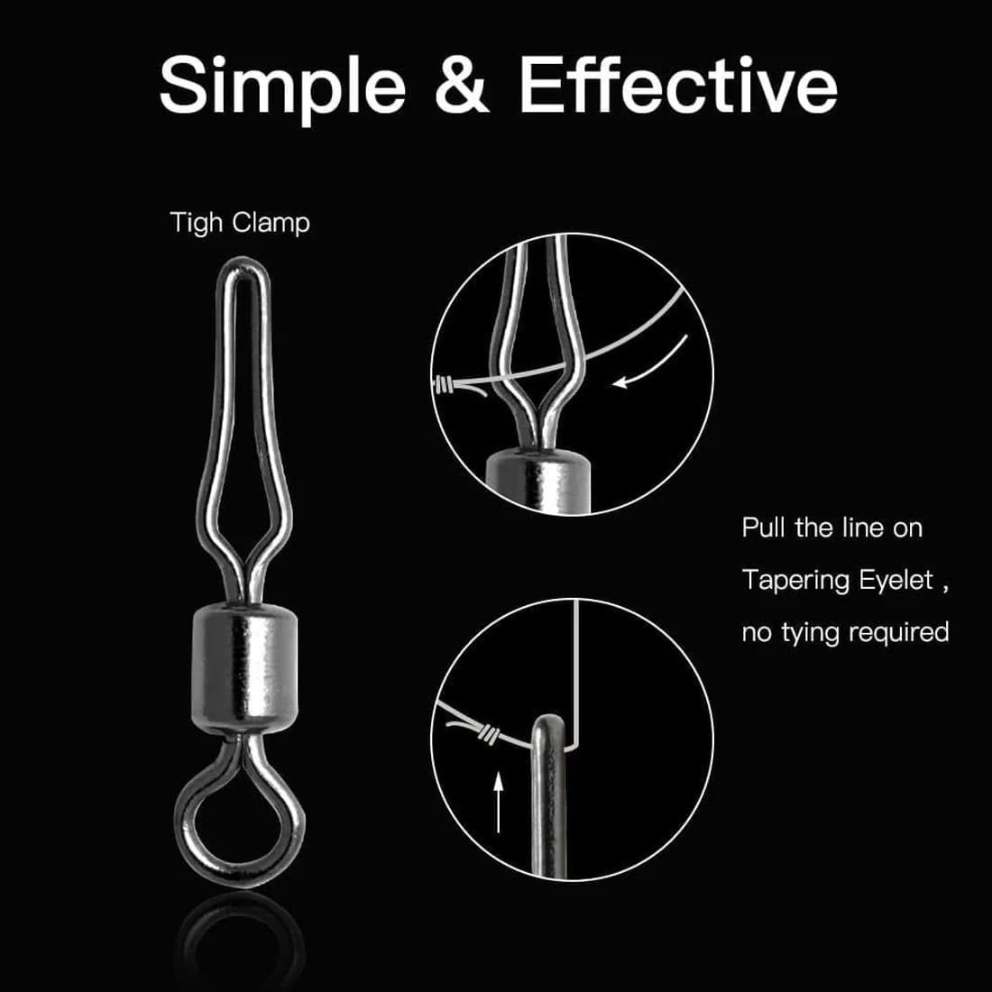 Lot de 50 plombs de pêche 9KM avec émerillons clips - Accessoires pour moulage de plombs maison