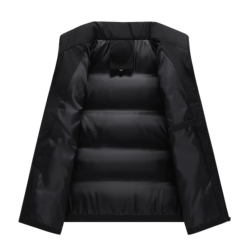 Gilet homme hiver sans manches coupe-vent - Veste chaude en duvet coton épais pour temps froid