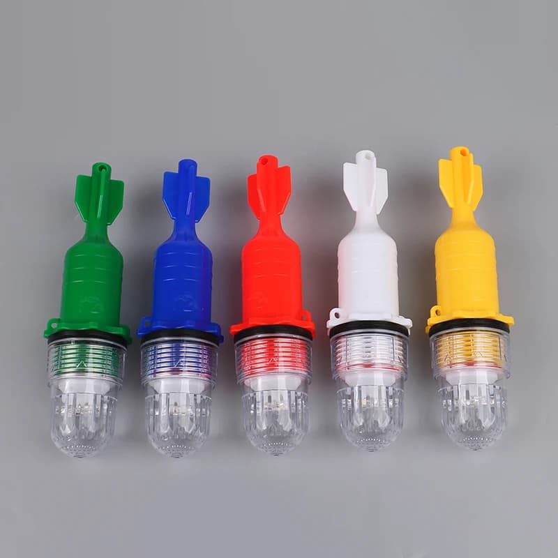 Lampe de pêche sous-marine à double flash - Balise lumineuse pour filets et détection de poissons