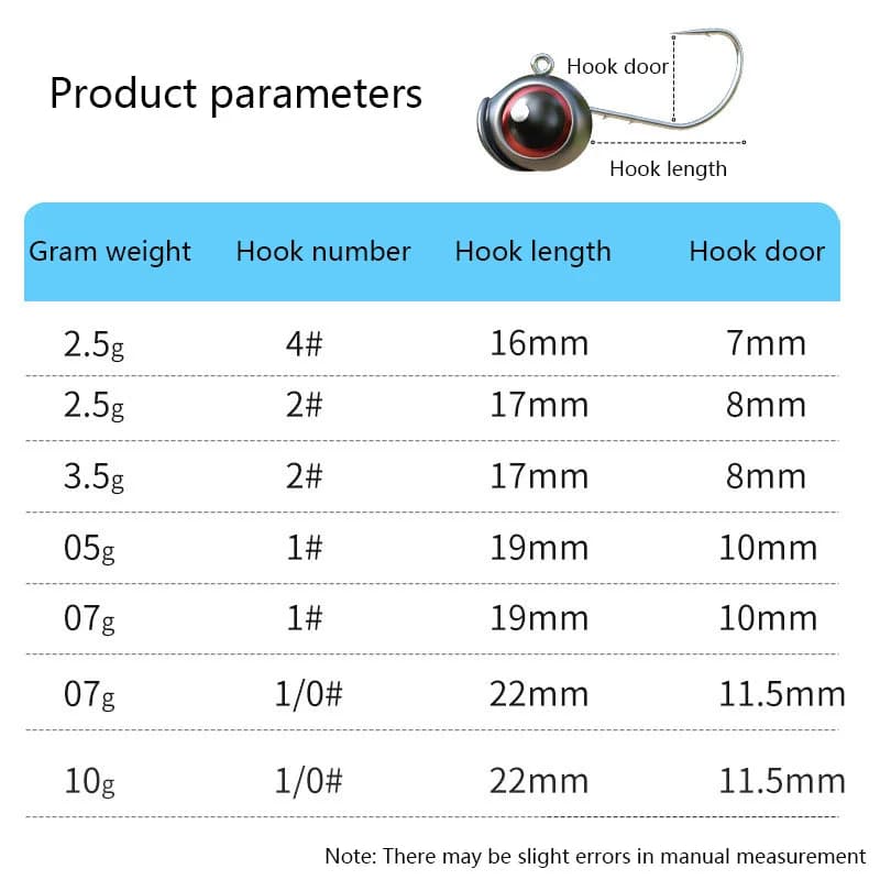 Têtes plombées jig head fishing avec hameçon Mustad pour pêche aux leurres souples et soft worms