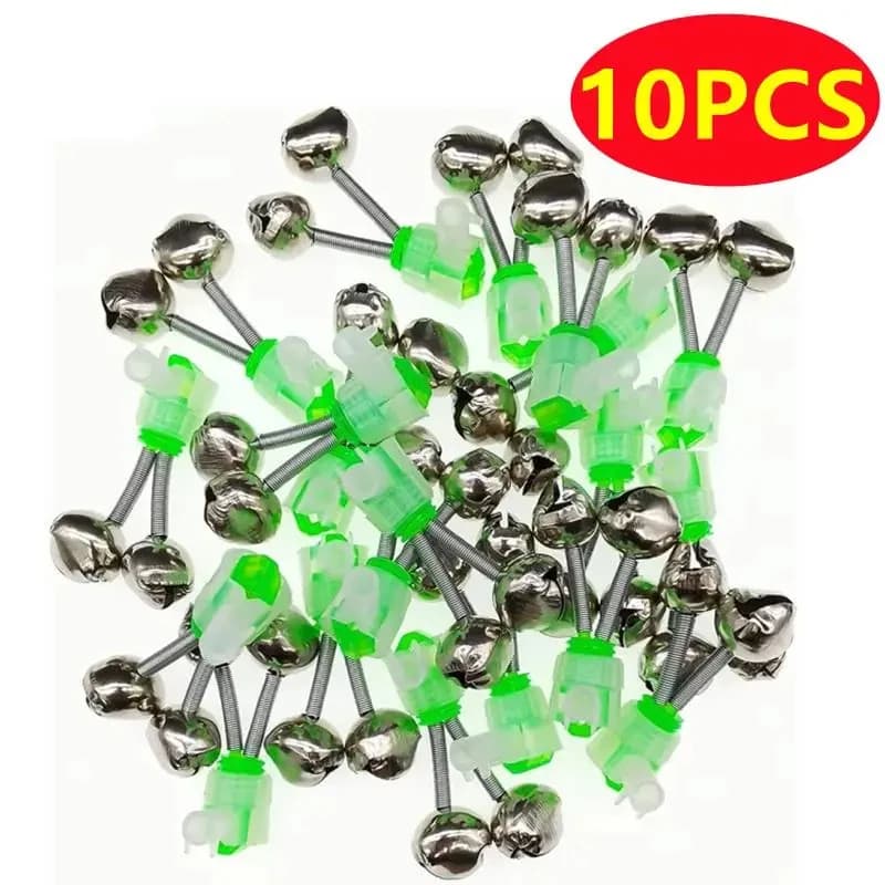 Lot de clips clochettes pour canne à pêche - alarmes de touche avec fixation par pince 5/10 pièces