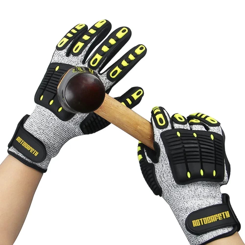 Gants de sécurité TPR anti-coupure - Protection vibration choc cyclisme secours outdoor
