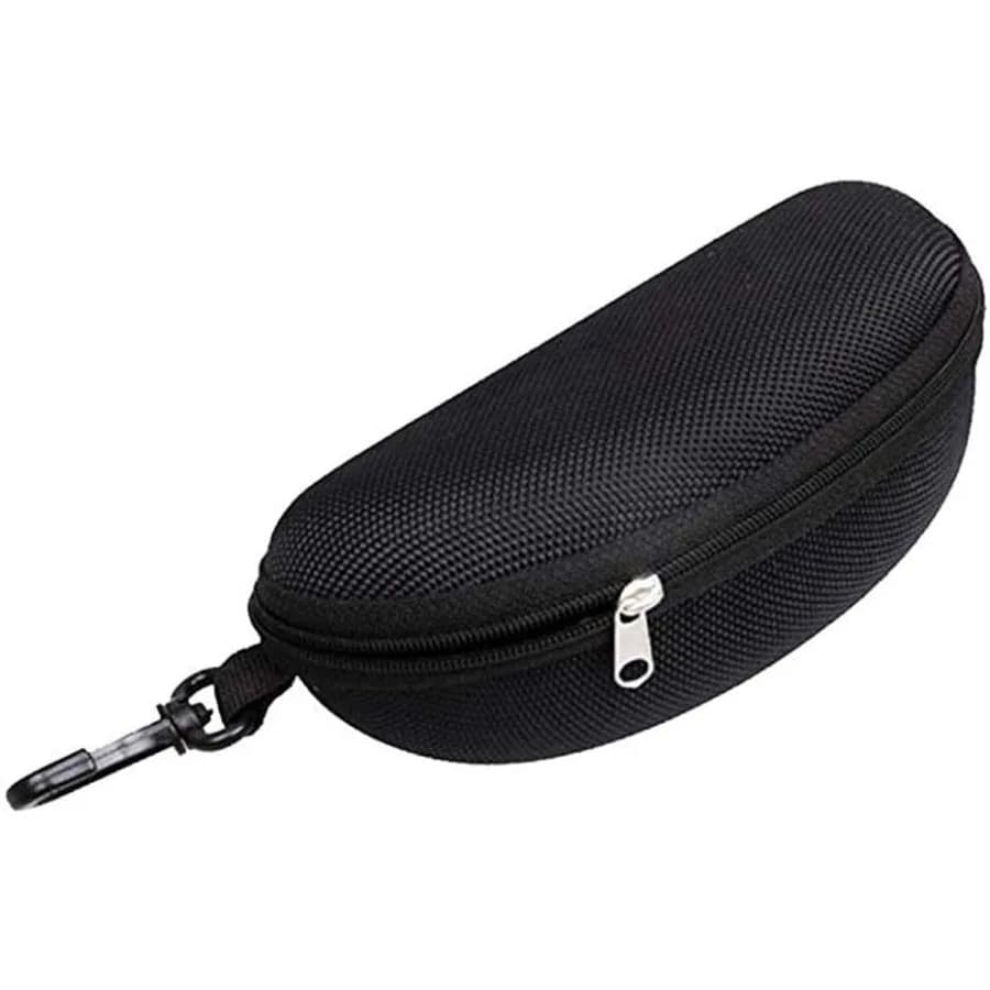 Étui rigide lunettes de natation avec clip - Boîtier zippé portable pour équipement aquatique