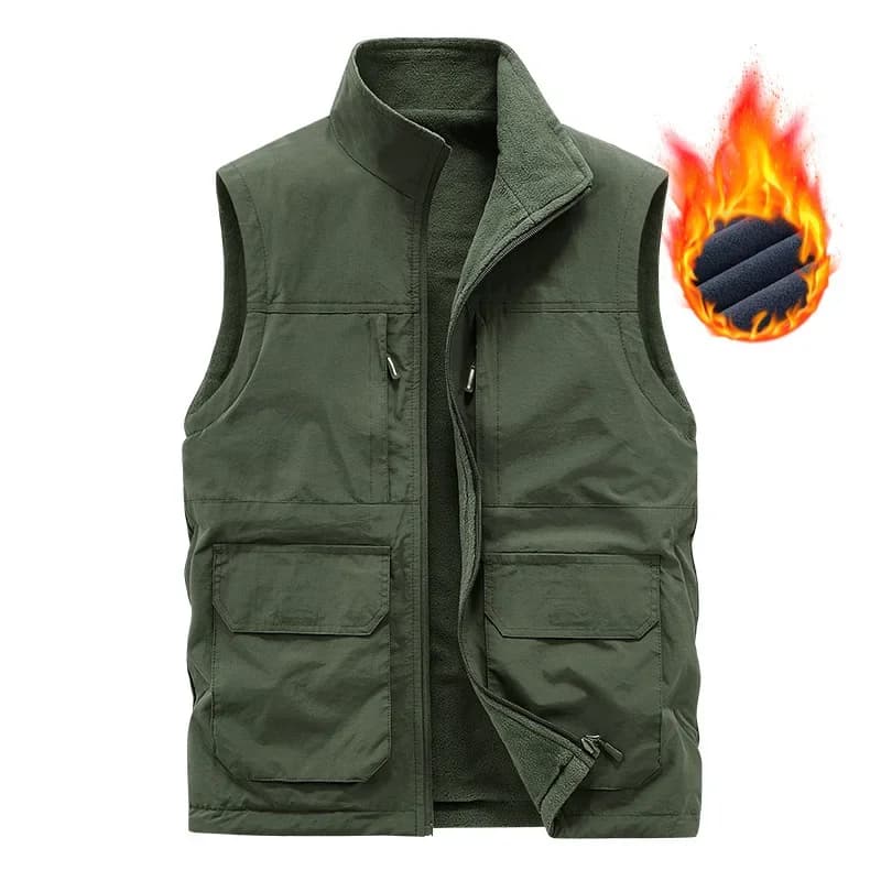 Gilet de pêche mesh respirant pour bénévoles - Veste extérieure loose avec logo imprimé