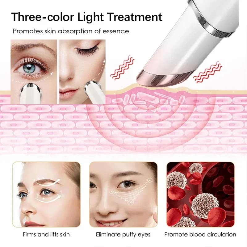Stylet beauté thermal DEDOMON 42° massage yeux anti cernes rides soin pêcheur