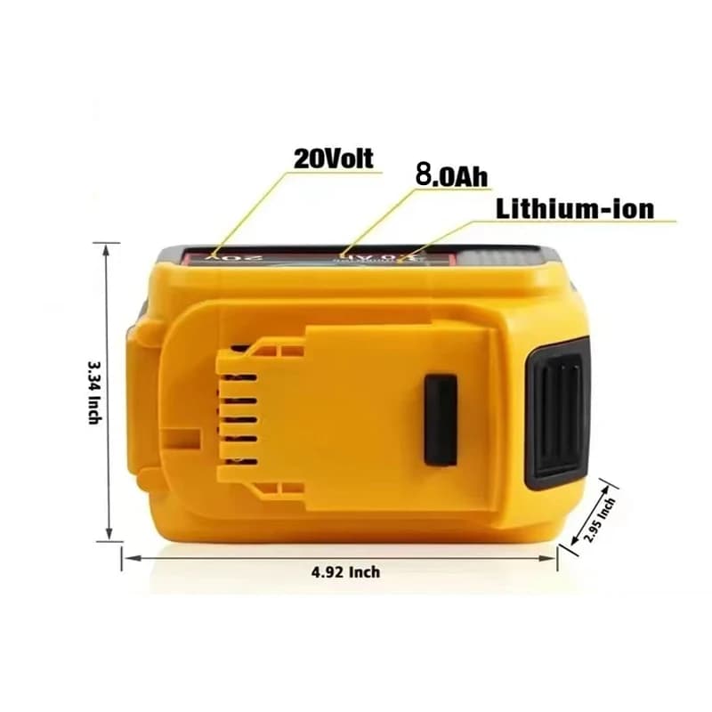 Lampe LED pour batterie Dewalt 18V portable pêche travail urgence sans batterie ni USB