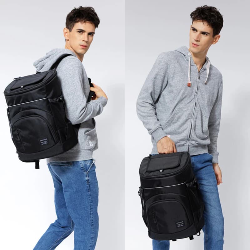 Sac isotherme réfrigéré 30L pour pêche - Sac à dos fraîcheur transport bière glace plage voyage
