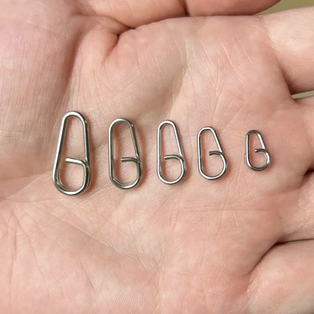 Anneaux ovales en acier inoxydable 50-200 pièces pour leurres de pêche en mer et connecteurs