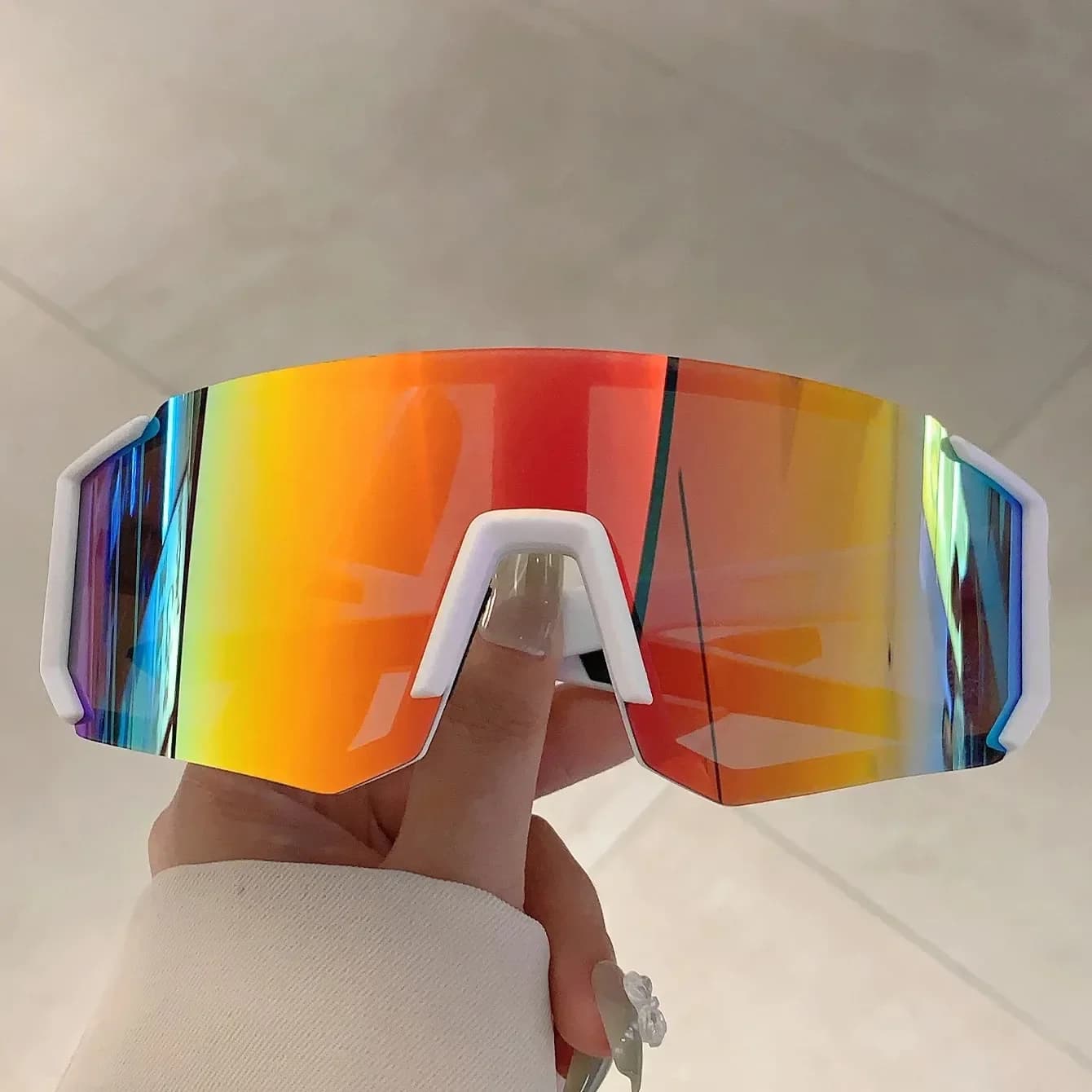 Lunettes de sport extérieur vintage homme femme pêche ski protection vent UV400