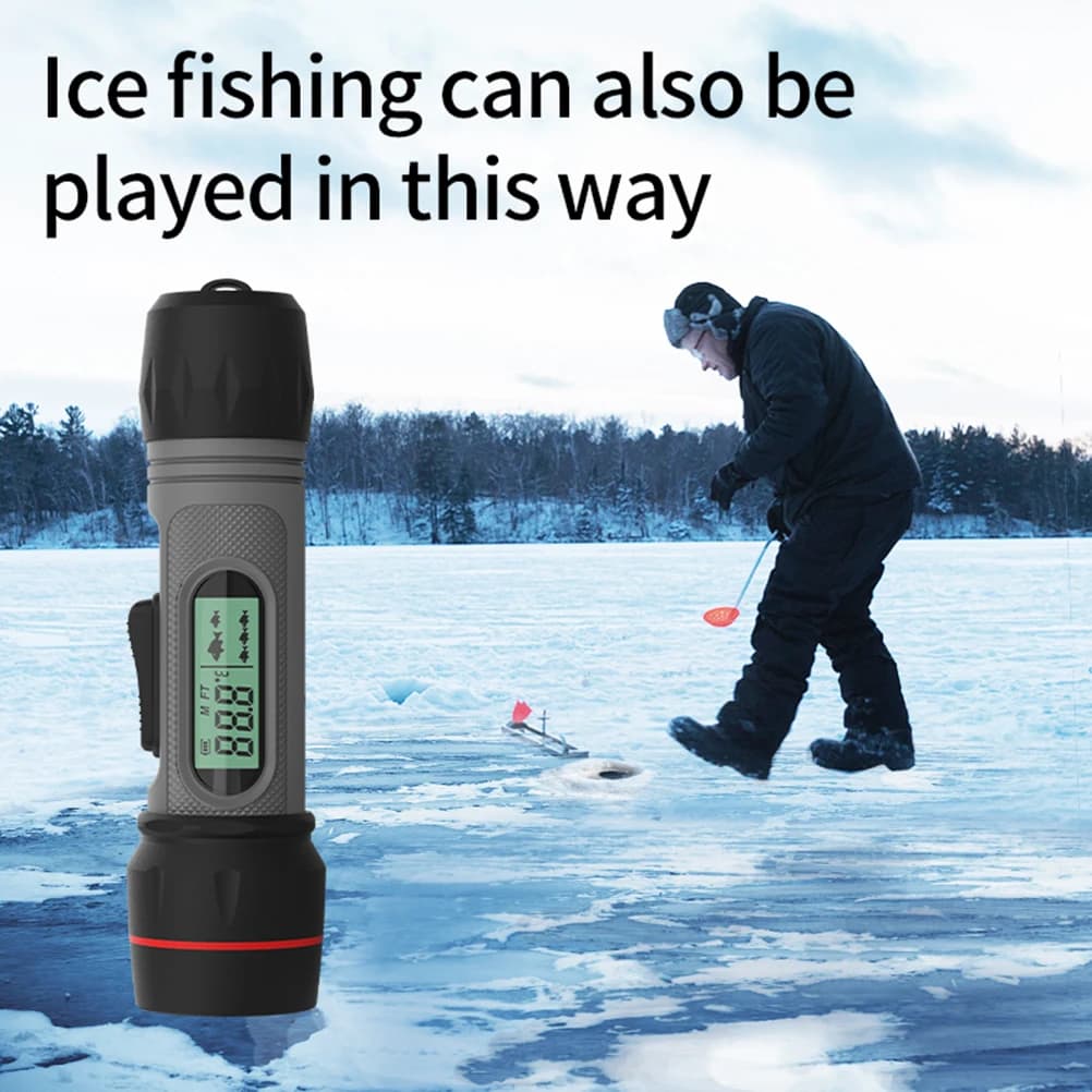 Sonar pêche portable étanche Bluetooth sans fil avec affichage profondeur pour pêche sur glace précise