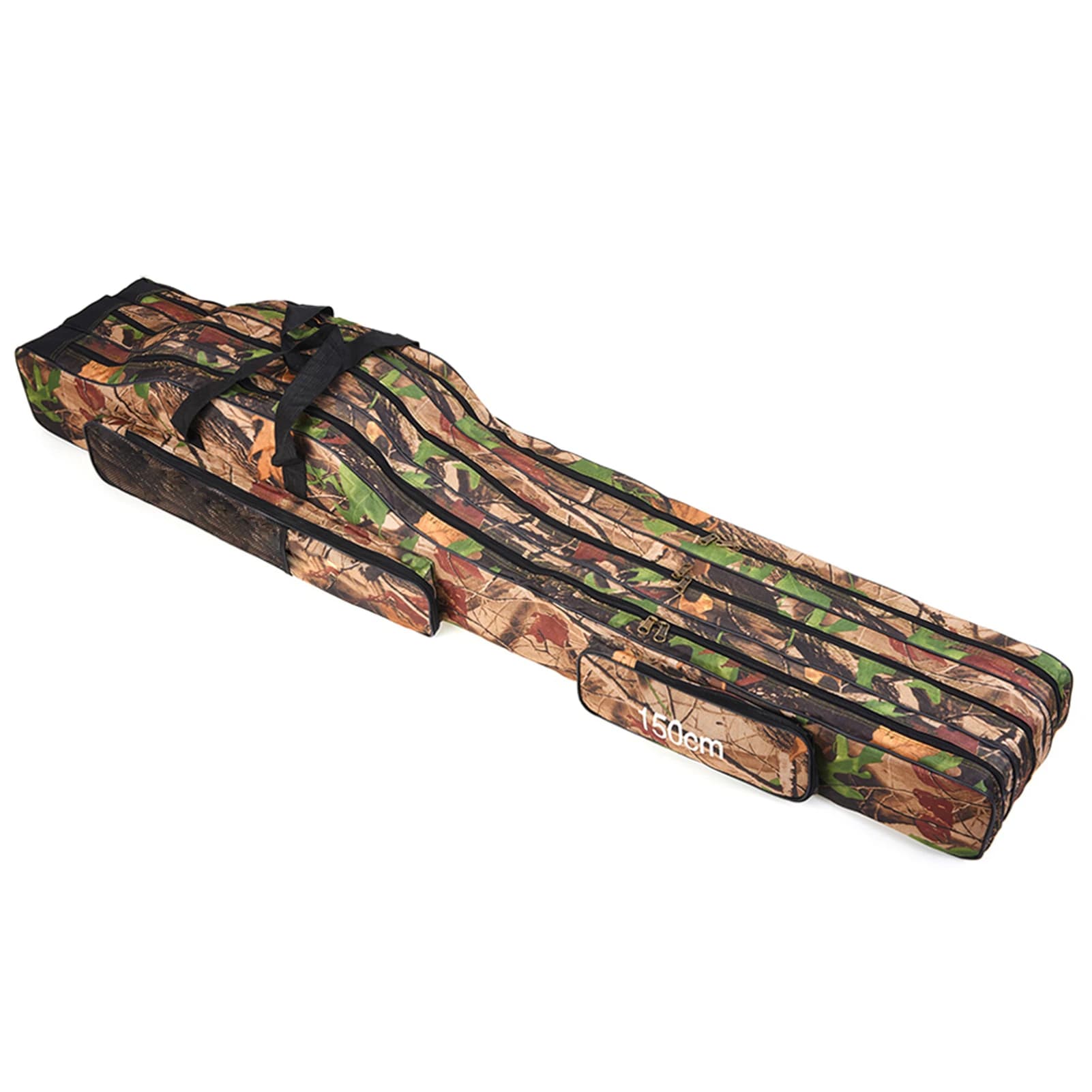 Sac de transport 3 couches pour cannes à pêche pliable - Étui de voyage Doorslay pour matériel complet