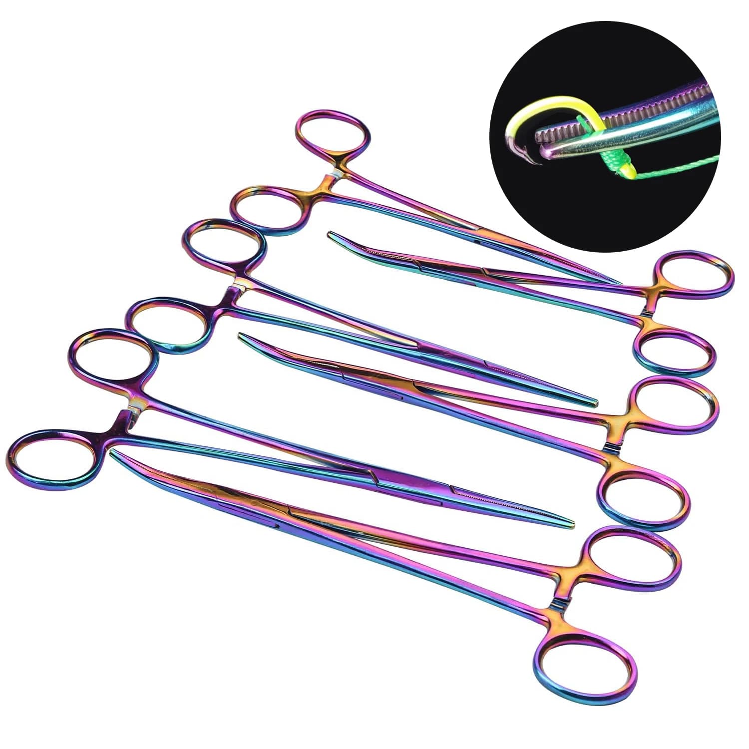 Pince de pêche premium dentelée en acier inoxydable, dégorgeoir et outil polyvalent pour toilettage des animaux