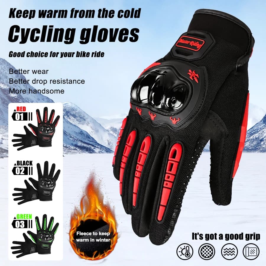 Gants hiver pêche chasse vélo VTT tactiques pleine paume anti-dérapage écran tactile unisex
