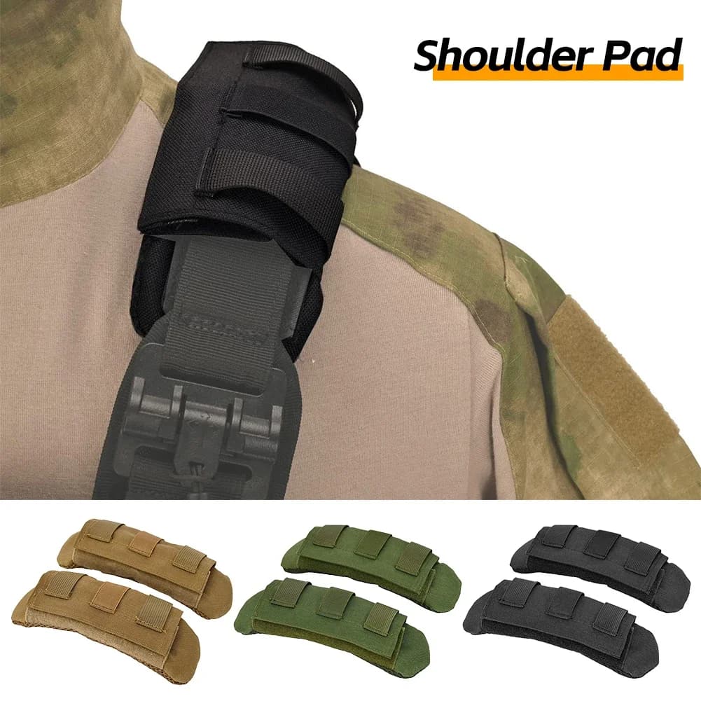 2 coussinets d'épaule respirants mesh pour gilet de pêche tactique et sac à dos