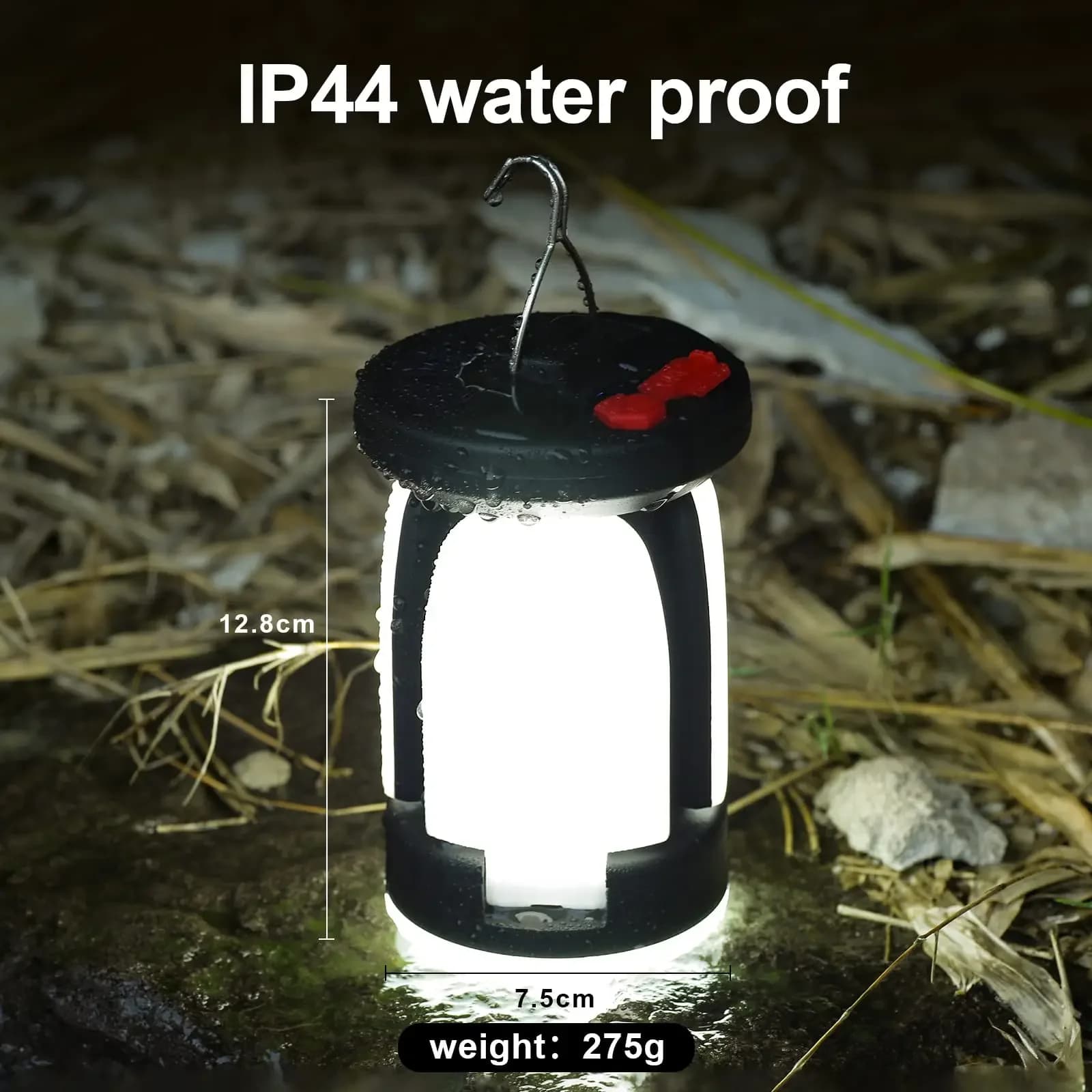 Lampe camping solaire LED 1000LM rechargeable 4500mAh 6 modes - Power bank pour pêche et urgence