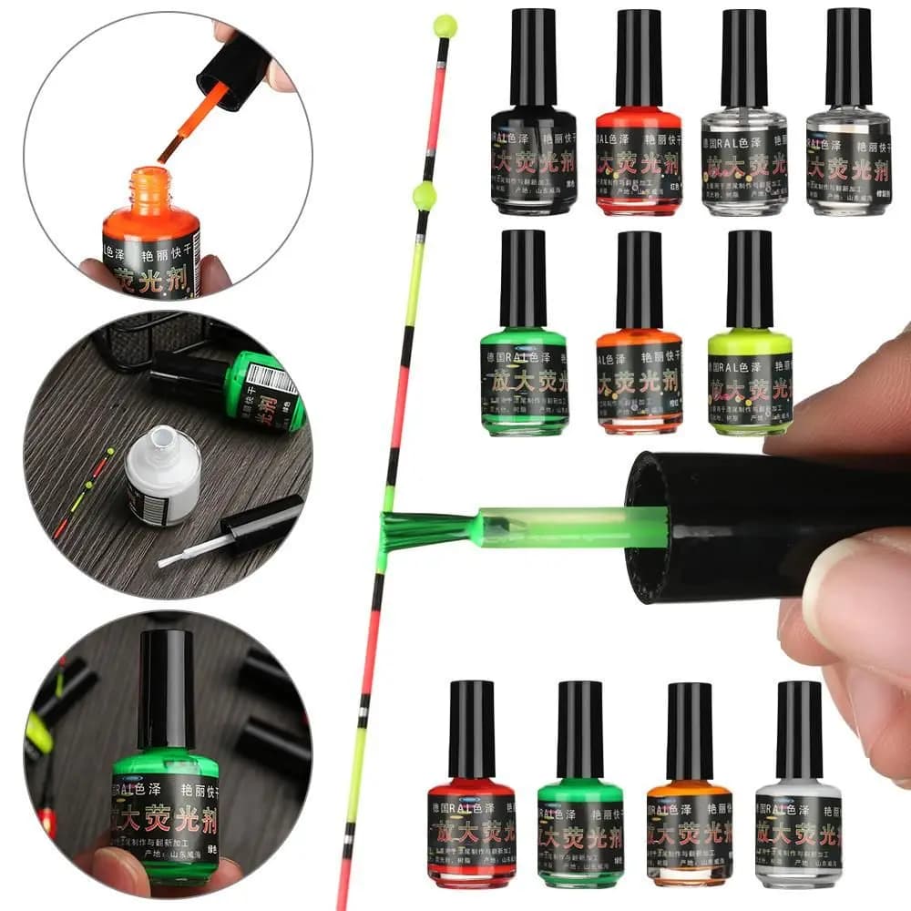 Flotteurs de pêche fluorescents peints à la main pour une visibilité optimale en eau trouble