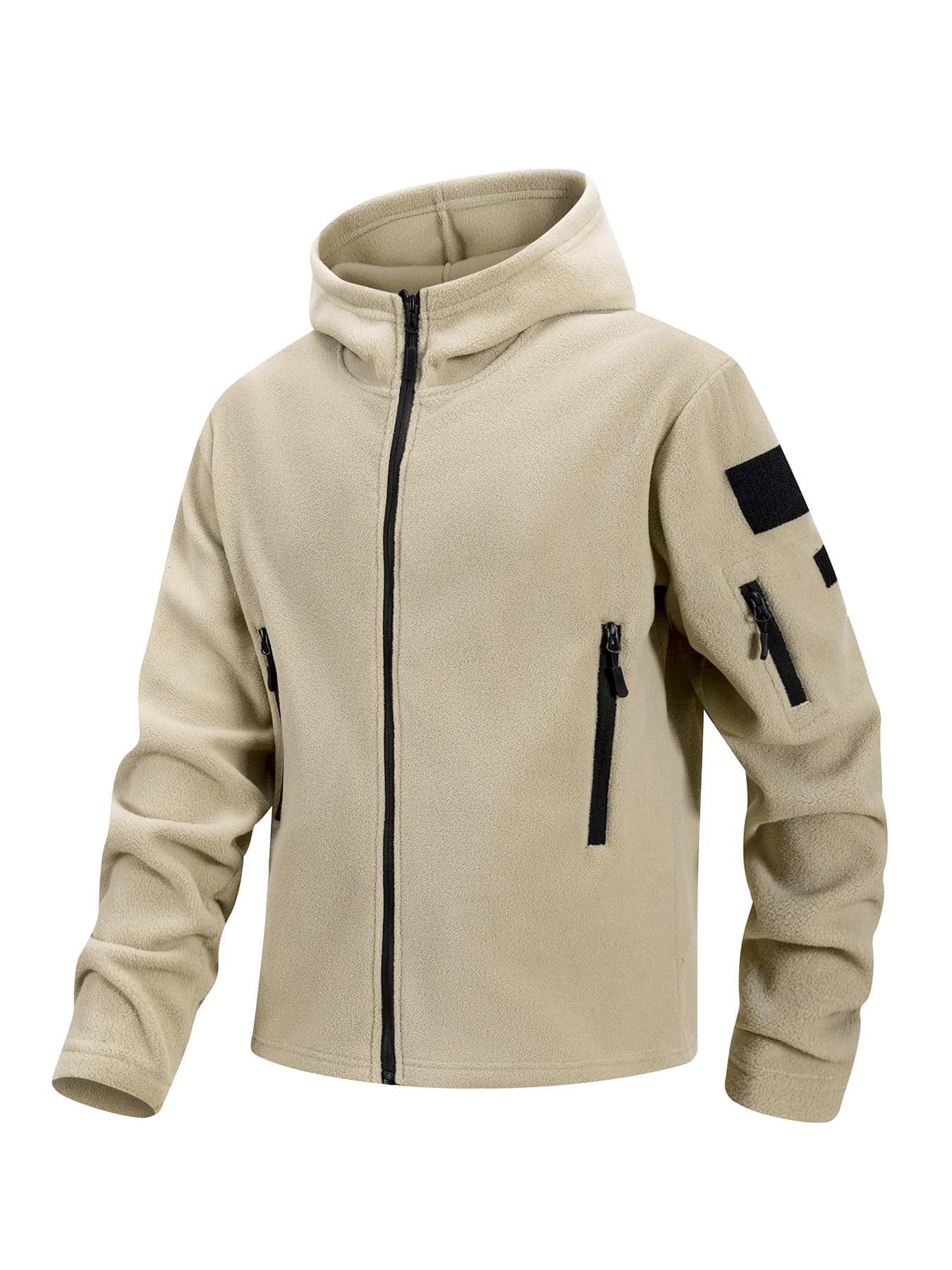 Veste de pêche polaire tactique chaude avec capuche - Taille S-3XL pour pêche hivernale