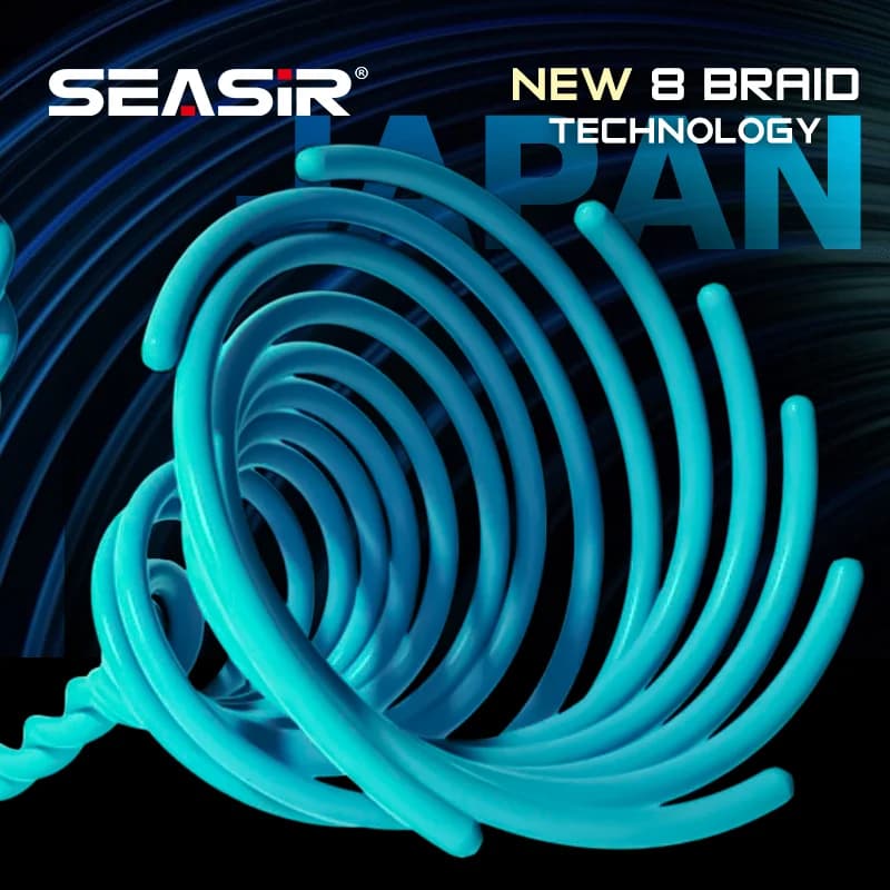 Ligne de pêche tressée SEASIR P-Series Black Spider PE 8, haute résistance 16-46Lb, 150m pour pêche sportive