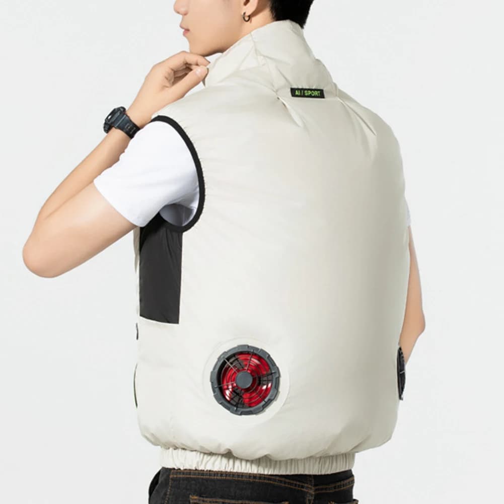 Veste rafraîchissante pêche été - Veste sans manches ventilée camping travail résistante chaleur