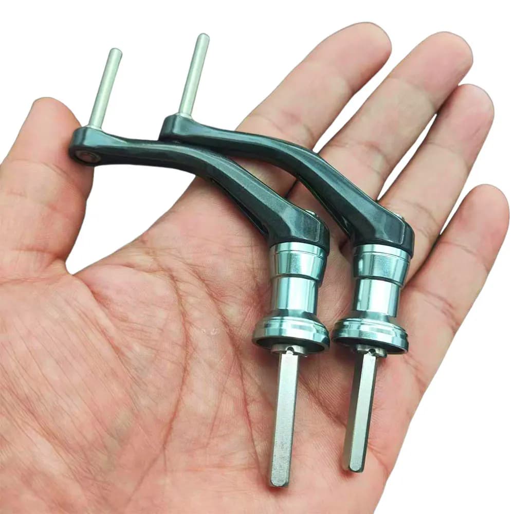 Manivelle de remplacement léger carbone pour moulinet pêche SHIMANO DAIWA sans bouton poignée puissante
