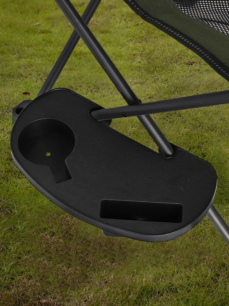 Tablette latérale universelle pour fauteuil de pêche avec emplacement téléphone et rangements