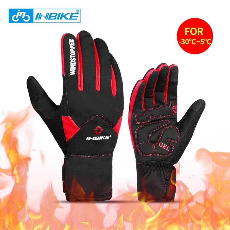 Gants vélo hiver tactiles INBIKE - Imperméables, chauds et coupe-vent pour hommes et femmes