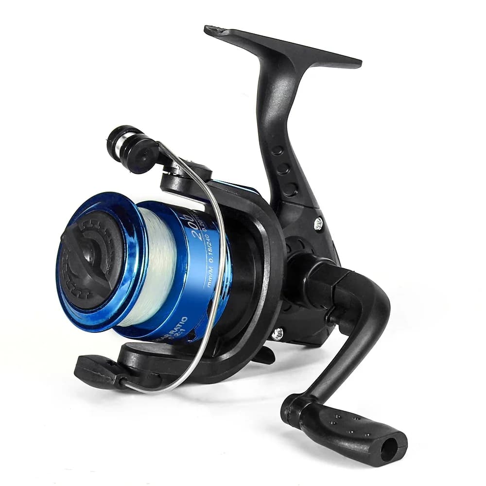 Moulinet spinning DNDYUJU 5.2:1 avec ligne et leurre - Roue plastique pour pêche au lancer