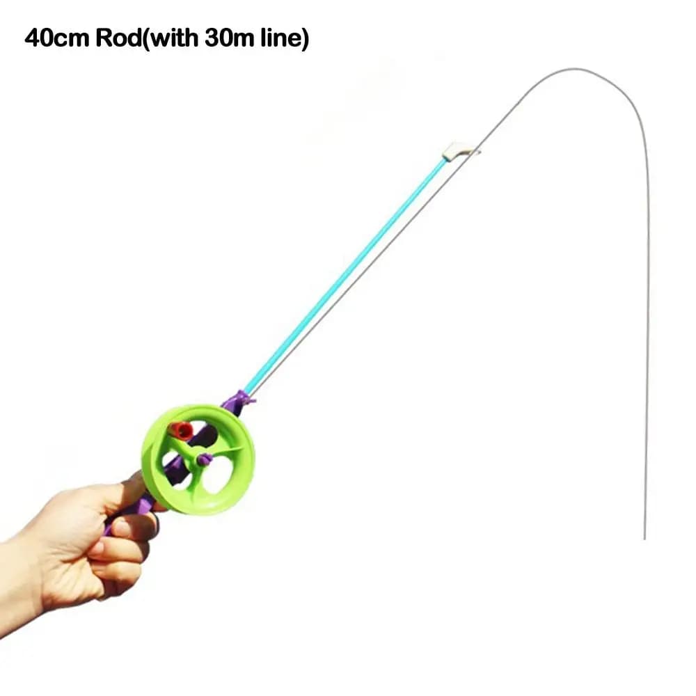 Canne pêche glace rétractable 2024 35 à 80cm stylo hiver - Canne enfant pêche sur glace spinning hiver
