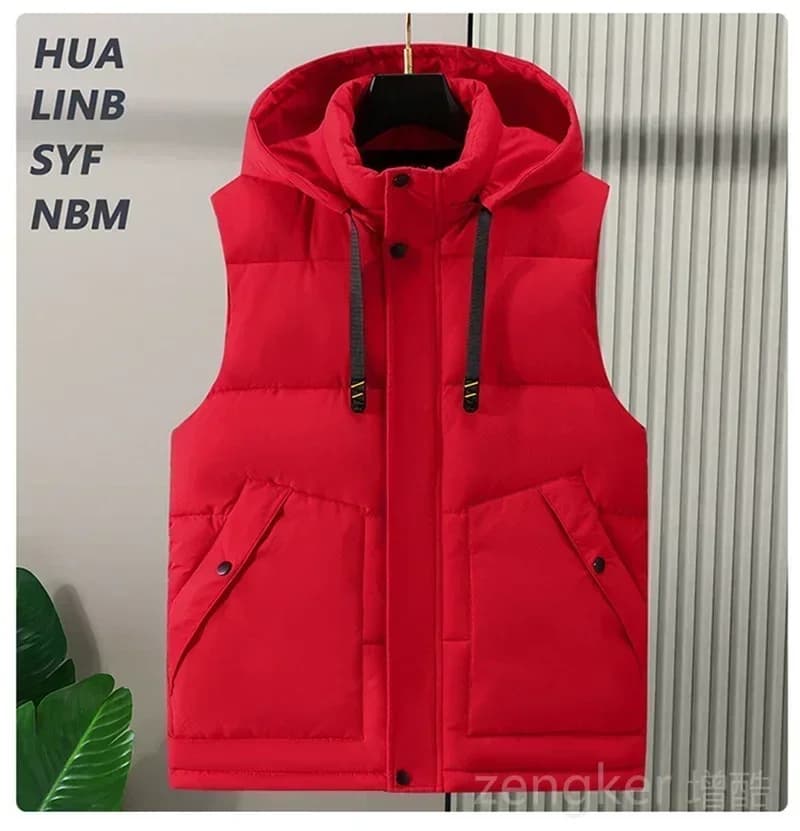 Gilet homme épais automne hiver grande taille - Veste sans manches mode équitation pour hommes forts 8XL