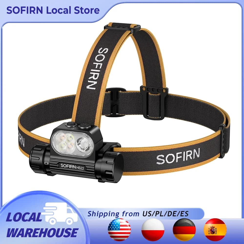 Frontale Sofirn HS22 2500lm avec réglage continu de température de couleur 2700-6000K