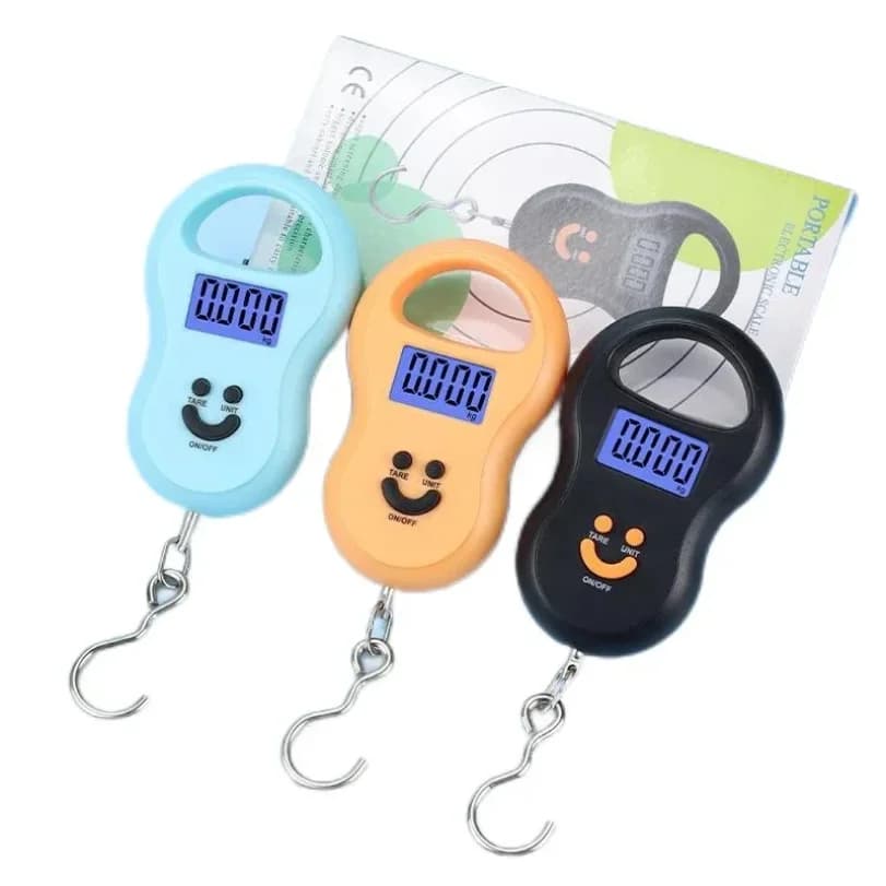 Balance suspendue digitale 50KG précision 10g - Pèse-bagages pêche avec rétroéclairage LCD portable