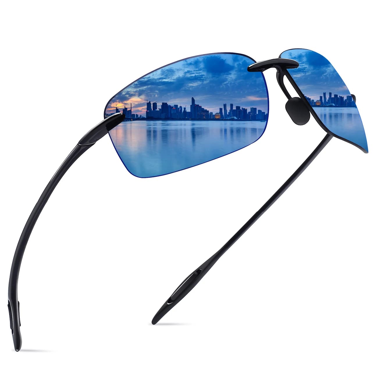 Lunettes de soleil rimless MAXJULI UV400 unisexe - Conduite et pêche sportive confort optimal