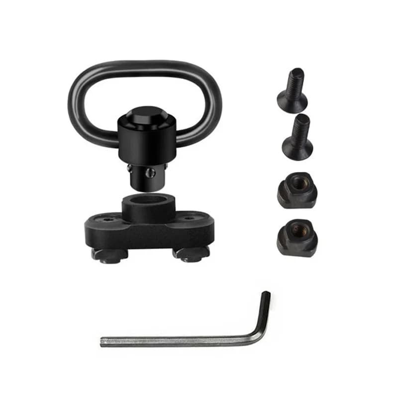 Adaptateur QD M-LOK fixation rail sangle bouton poussoir acier équipement pêche airsoft outdoor