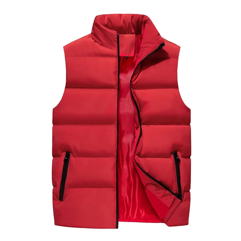 Gilet matelassé homme léger hiver pêche - Veste sans manches chaude coupe-vent pour outdoor et pêche hivernale
