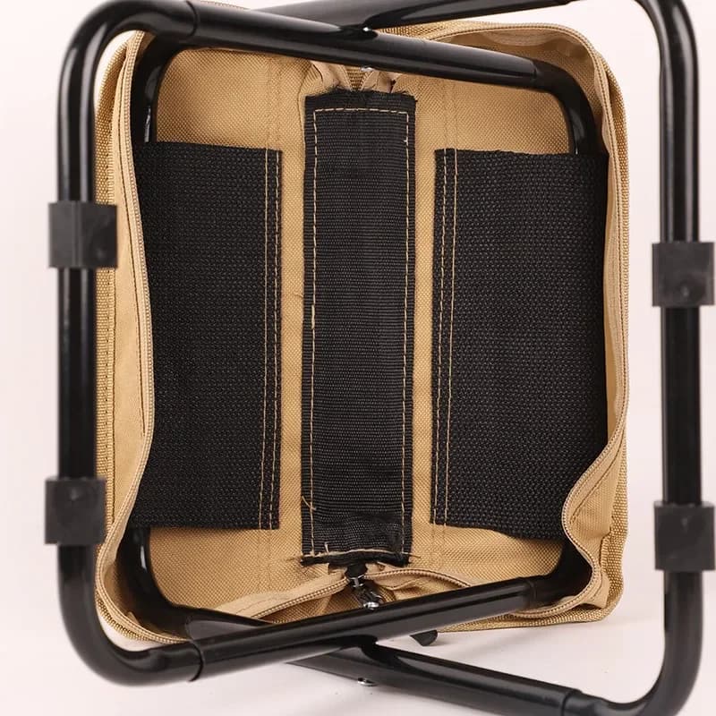 Petit tabouret de pêche pliant style sac à main portable pour pêche nomade et camping discret