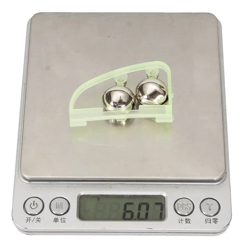 Cloches lumineuses pour pêche en mer - Alarme double pour embouts de canne avec indicateur sonore 5cm
