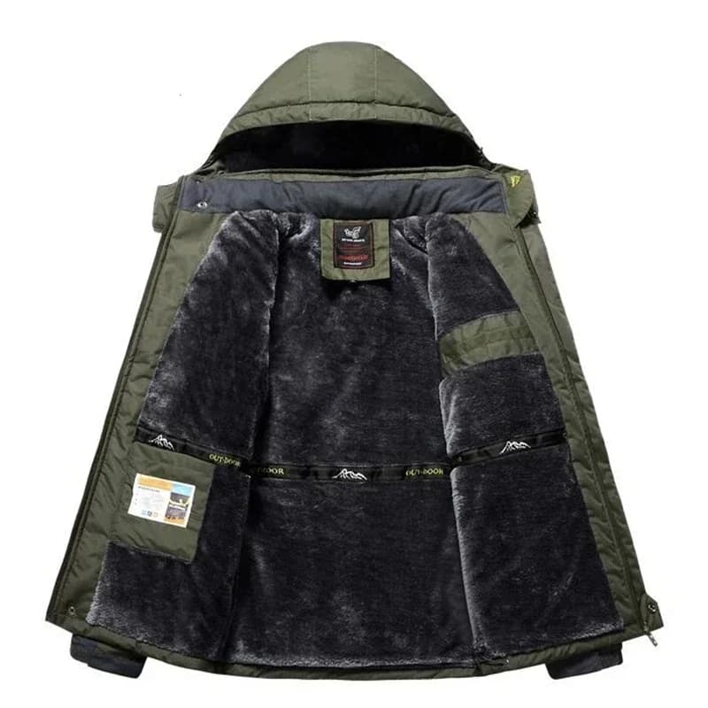 Parka homme imperméable épaisse 9XL pour pêche hivernale - Veste militaire polaire