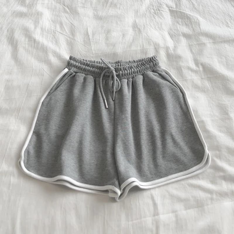 Shorts femme rayés casual style coréen Harajuku - Coupe loose sportive - Shorts mini été polyvalents