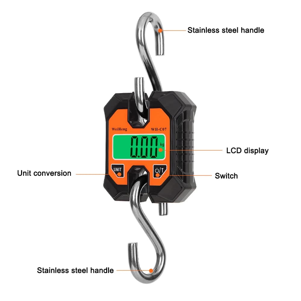 Balance électronique suspendue 100kg/50g LCD portable pour pêche - Outil multifonction précis