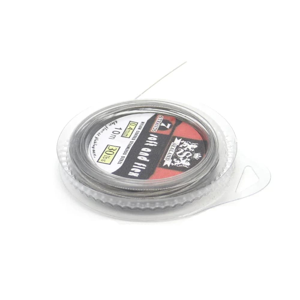 Ligne de pêche leader acier gainée nylon anti-corrosion 10m pour leurres jigging 5 à 200 livres