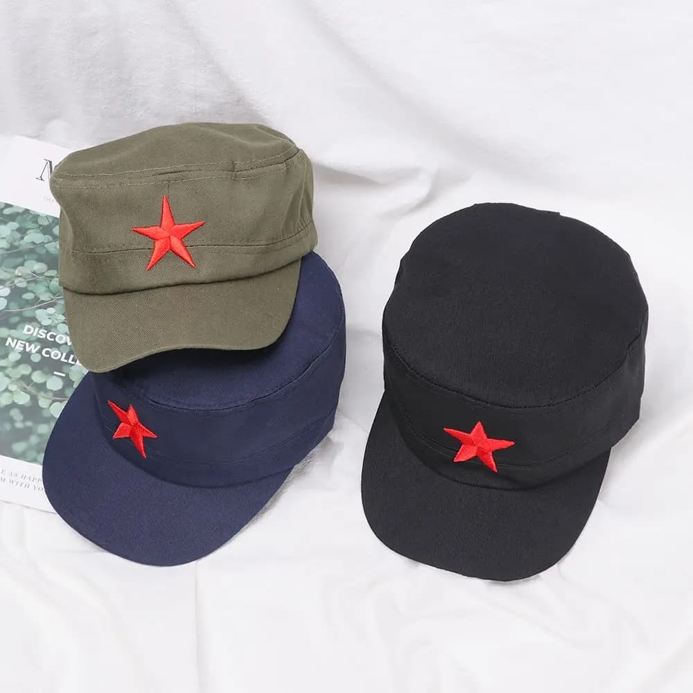 Casquette militaire classique étoile rouge - Protection solaire ajustable pour pêche et sports
